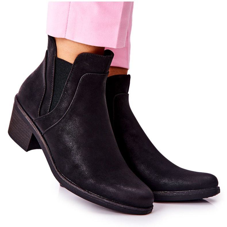 Crne čizme na visoku petu Sergio Leone BT620 crno