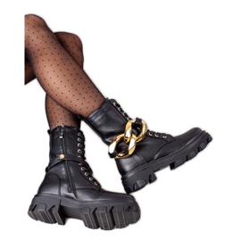 S. BARSKI Čizme Workery Z Ozdobie S.BARSKI crna