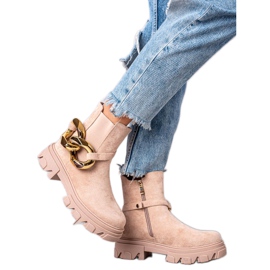 S. BARSKI Čizme od antilopa na platformi S.BARSKI bež