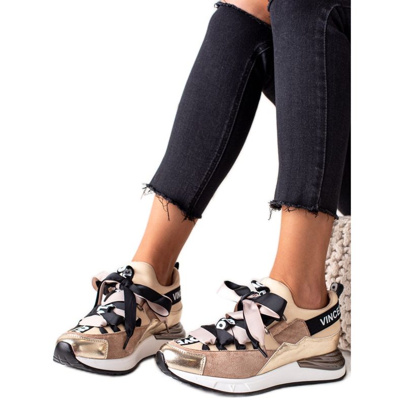 Tenisice povezane vrpcom VINCEZA smeđa