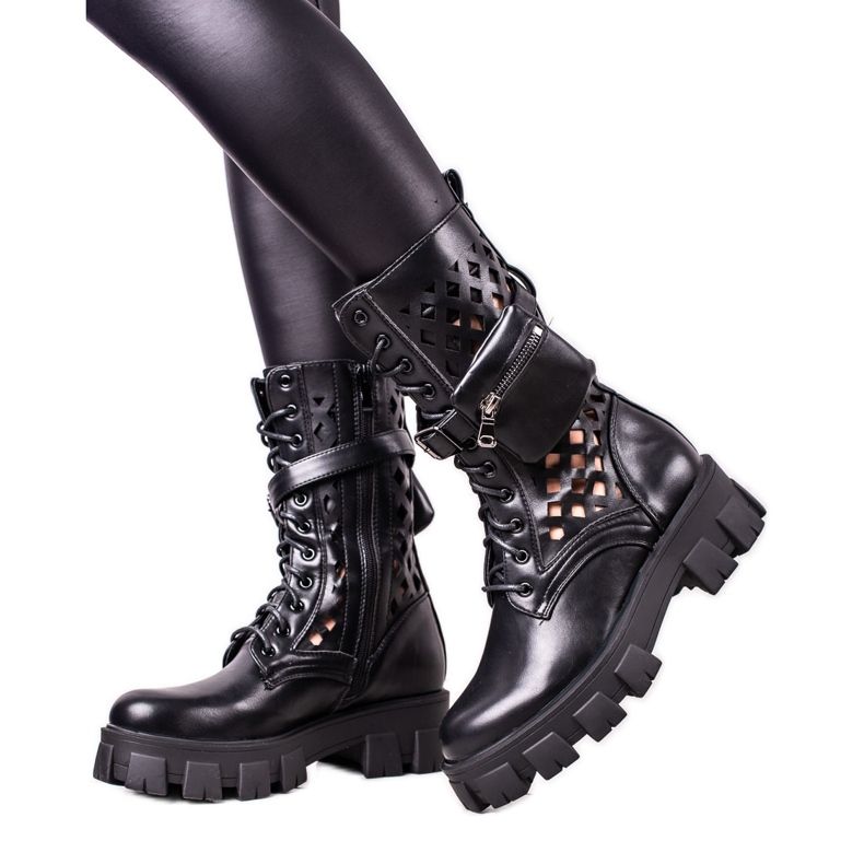 Sweet Shoes Ažurni crni radnici crno