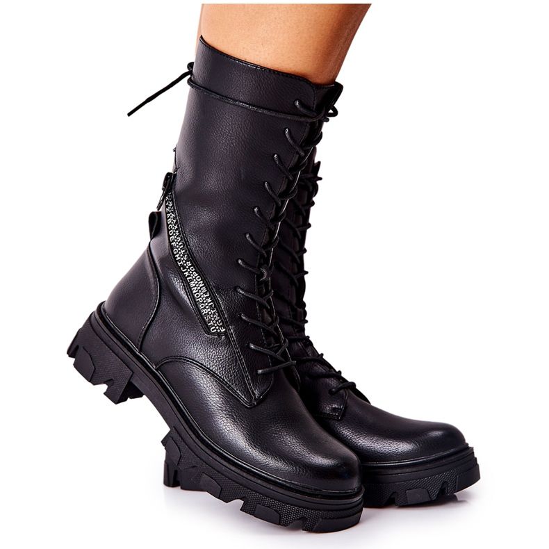 Crne čizme Glany Sergio Leone TR747 Crne crno