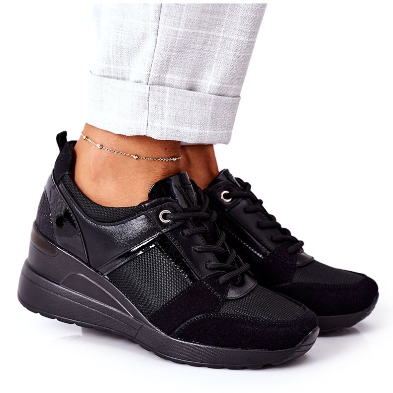 Tenisice na klin Vinceza 10606 Crna crno