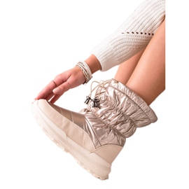 TRENDI Modne zlatne čizme za snijeg zlatna