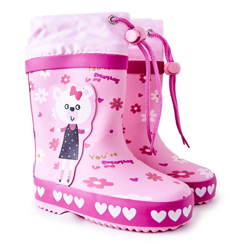 Dječje ružičaste gumene galoše Zinstina medvjed ružičasta