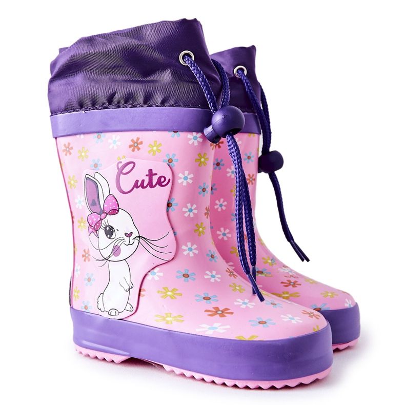 Dječje galoše ružičaste gume Hekamna Zec ružičasta