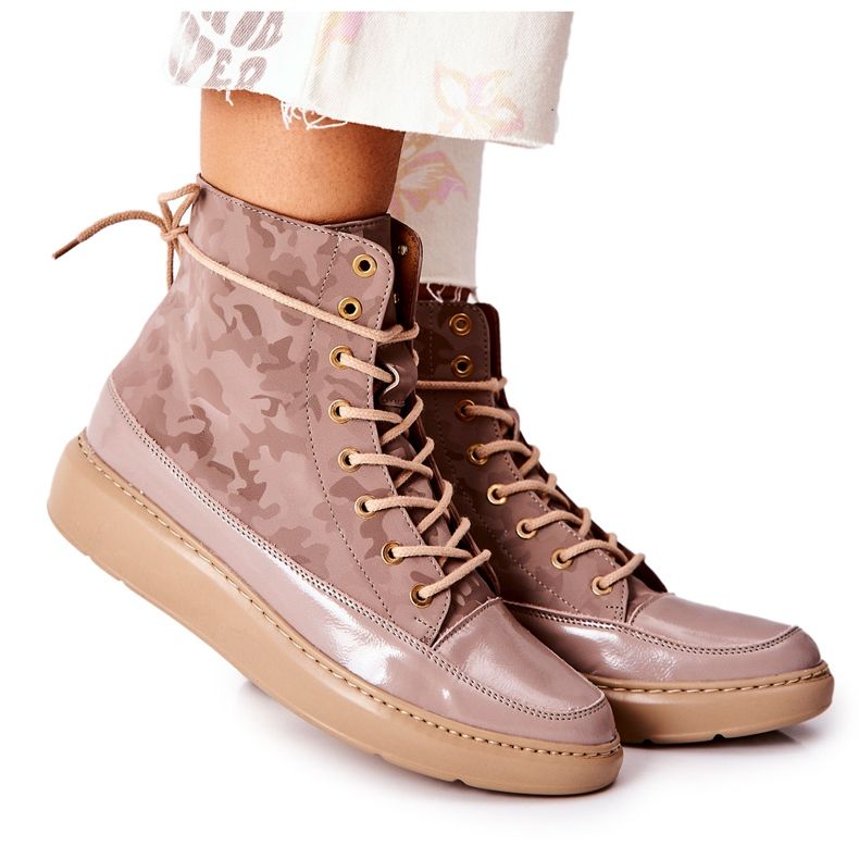 Lewski Shoes Sportske kožne cipele Lewski 3034 Bež Camo