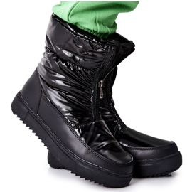 S.Barski Ženske tople čizme za snijeg Black Monile crna