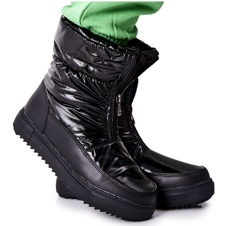 S.Barski Ženske tople čizme za snijeg Black Monile crno