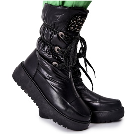 S.Barski Ženske crne tople čizme za snijeg Chardonnay crna