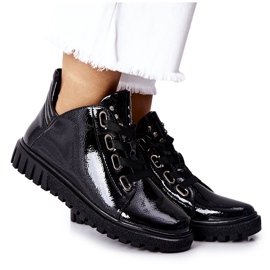 Lakirane cipele Sergio Leone PB210 Crna