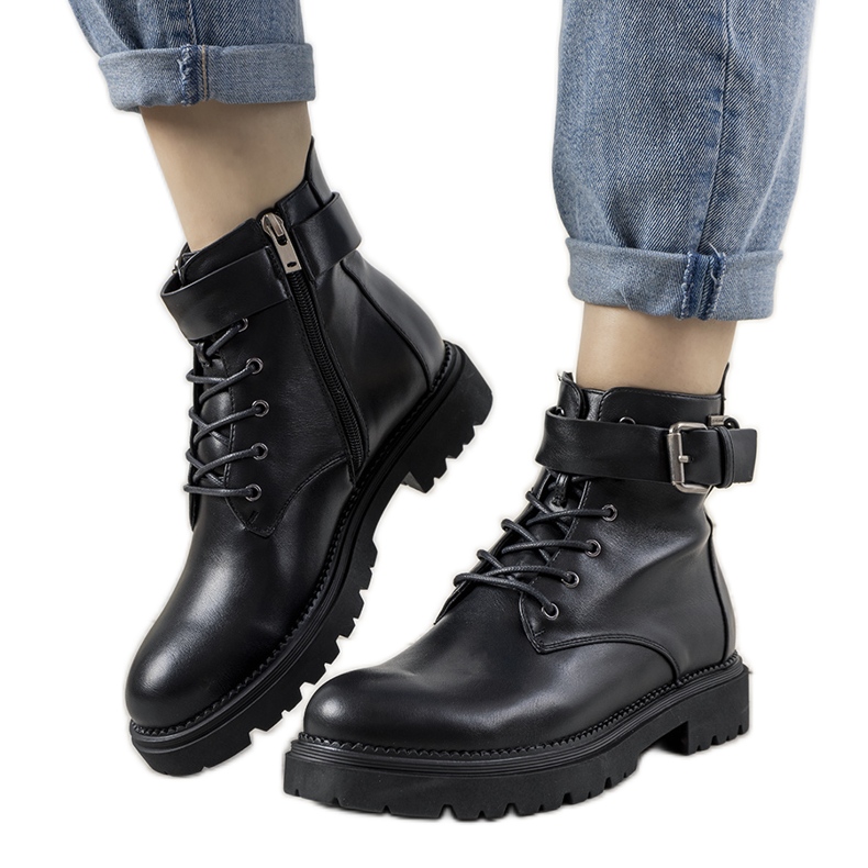 Ženske čizme Amadis Black Cross Jeans crno