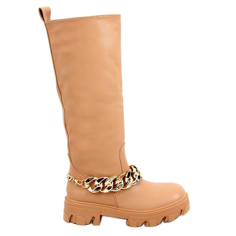 Srpanj Camel čizme s lancem smeđa