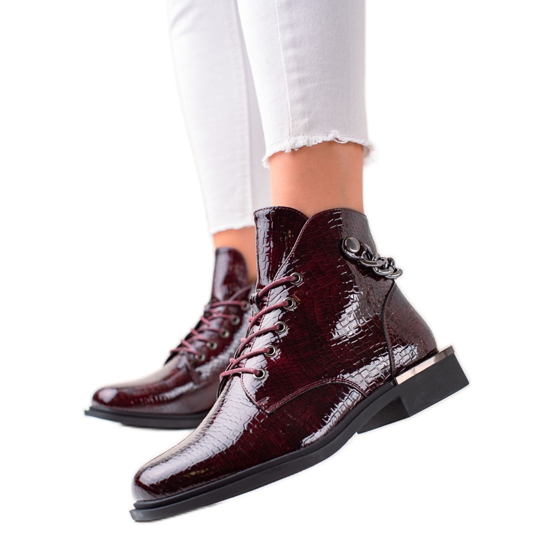 Sergio Leone Elegantne čizme lakirane od Sergia Leonea bordo