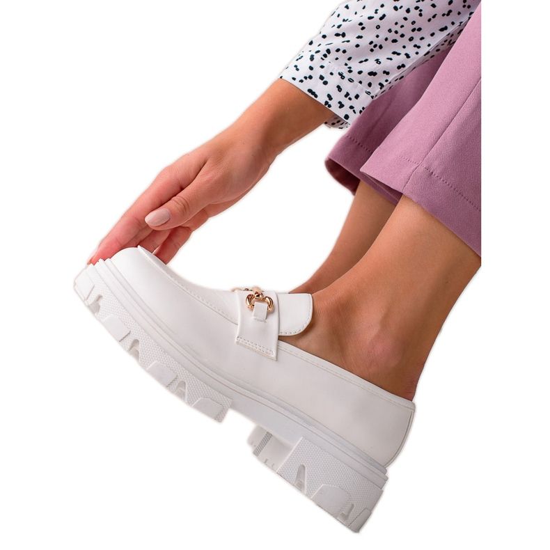 Diamantique Loaferi od eko kože bijela