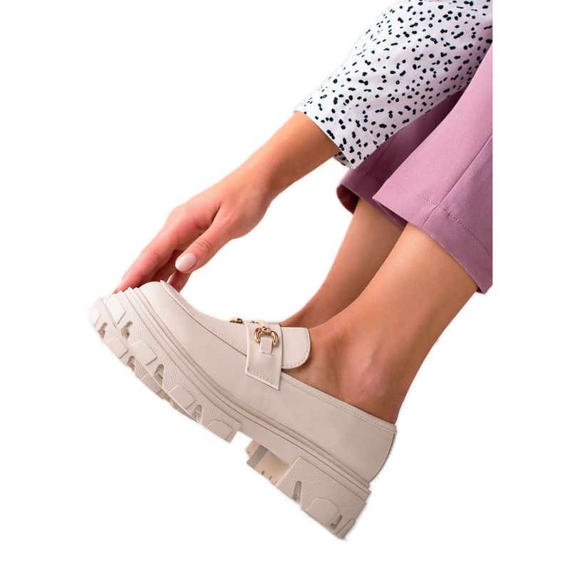 Diamantique Loaferi od eko kože bež