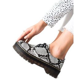 Sweet Shoes Cipele na platformi Snake Print bijela crno