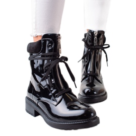 TRENDI Lakirani modni radnici crna