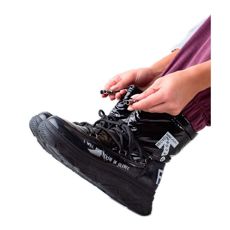 Svjetlucave VINCEZA čizme za snijeg crno