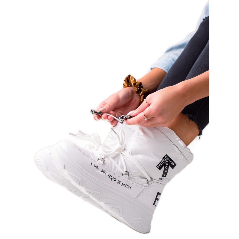 Svjetlucave VINCEZA čizme za snijeg bijela