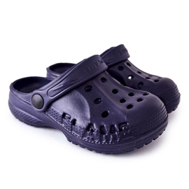 Flameshoes Dječje kućne papuče Navy Blue Crocs tamnoplava