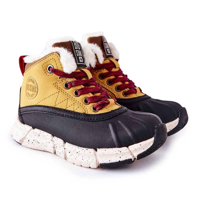 Dječje tople čizme Big Star II374072 Camel smeđa crno naranča