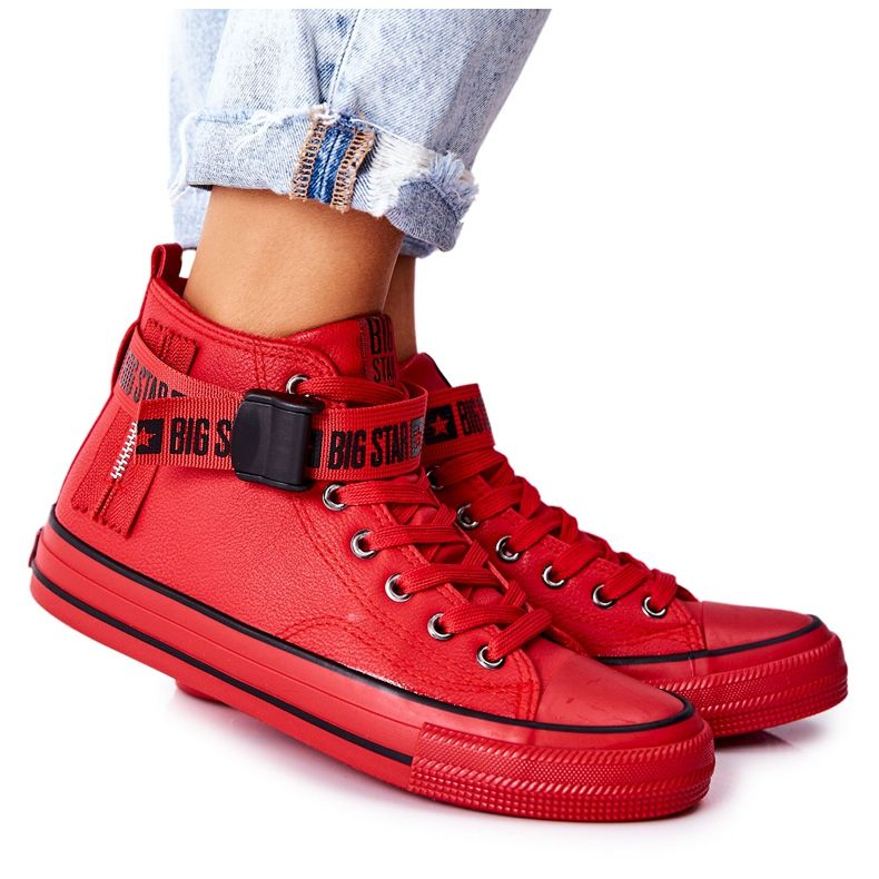 Visoko izolirane tenisice Big Star GG274028 Crvene crvena