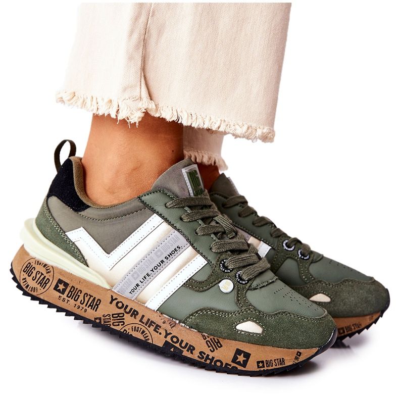 Ženske sportske cipele Big Star II274299 Khaki kaki zelena