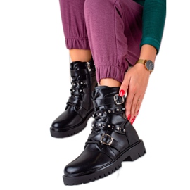 TRENDI Crni radnici sa kamenčićima crna