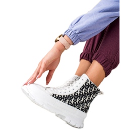 TRENDI Visoke bijele modne tenisice bijela crna