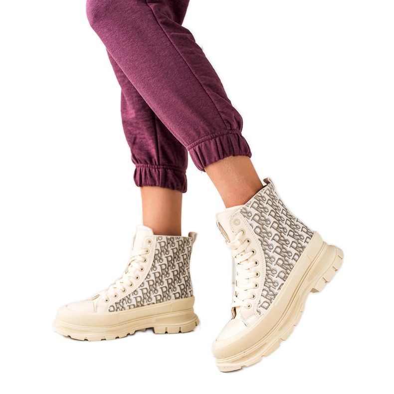 TRENDI Modne tenisice visoke bež boje