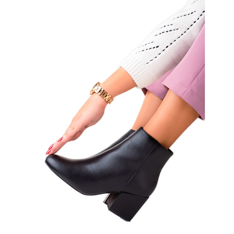 Renda Ležerne čizme na širokom stupu crno