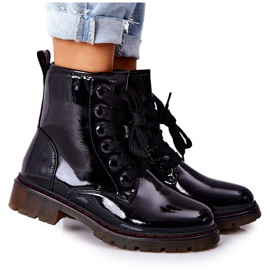 PE1 Lakirani topli radnici Black Lomess crna