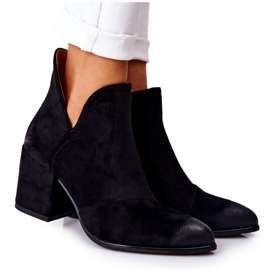 POTOCKI Klasične čizme s crnim Veriane patentnim zatvaračem crna