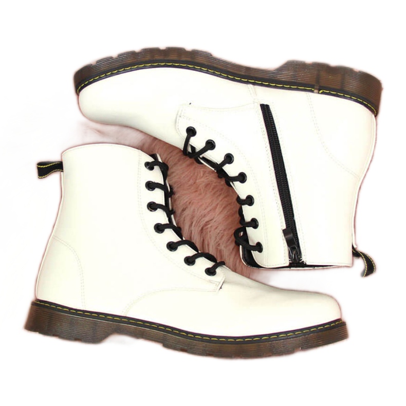 Izolirane lakirane čizme Miss E Jr EVE251B bijele bijela