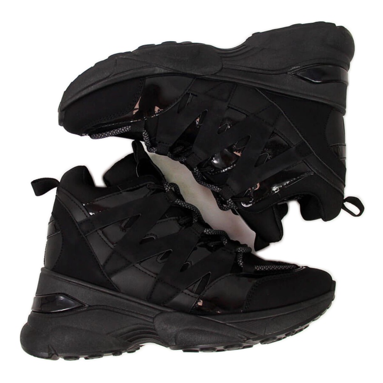 Tenisice na klin Potocki W WOL37 crne crno