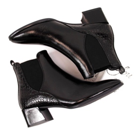 Lakirane čizme Chelsea Sergio Leone W SK340A crne crna