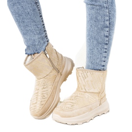 Ženske čizme za snijeg u obliku polumjeseca bež