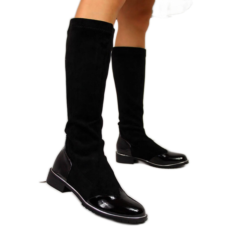 Crne izolirane čizme od antilopa Filippo W PAW289 crno