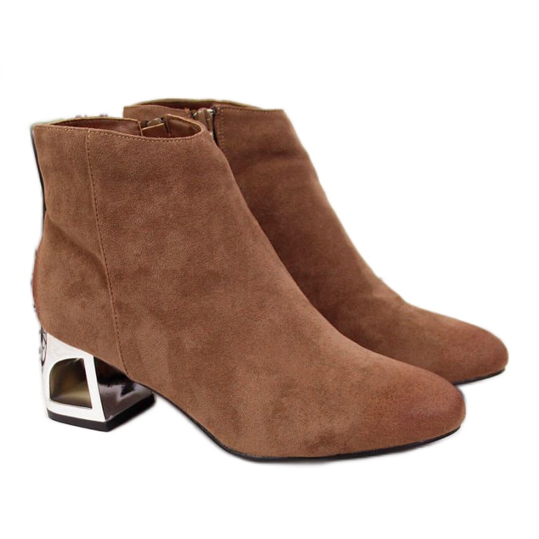 Čizme s ukrasnom petom T.Sokolski W SCA144B smeđe smeđa