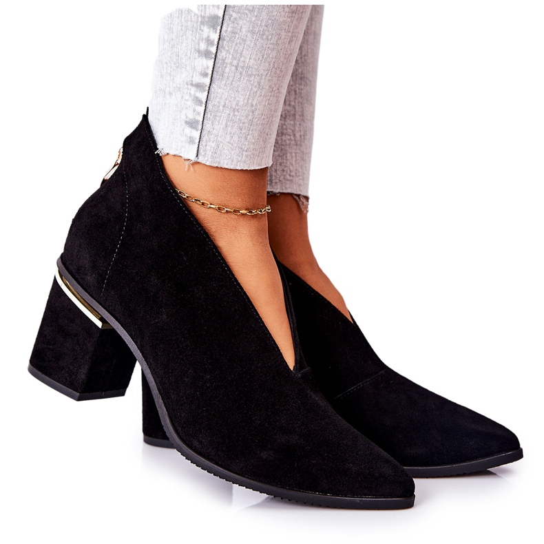 Kožne čizme na visoku petu Laura Messi crna 2344 crno