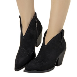 Crne ženske fanette kaubojske čizme crna