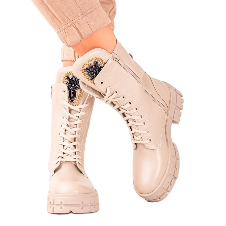 Seastar Visoki radnici s kristalima bež