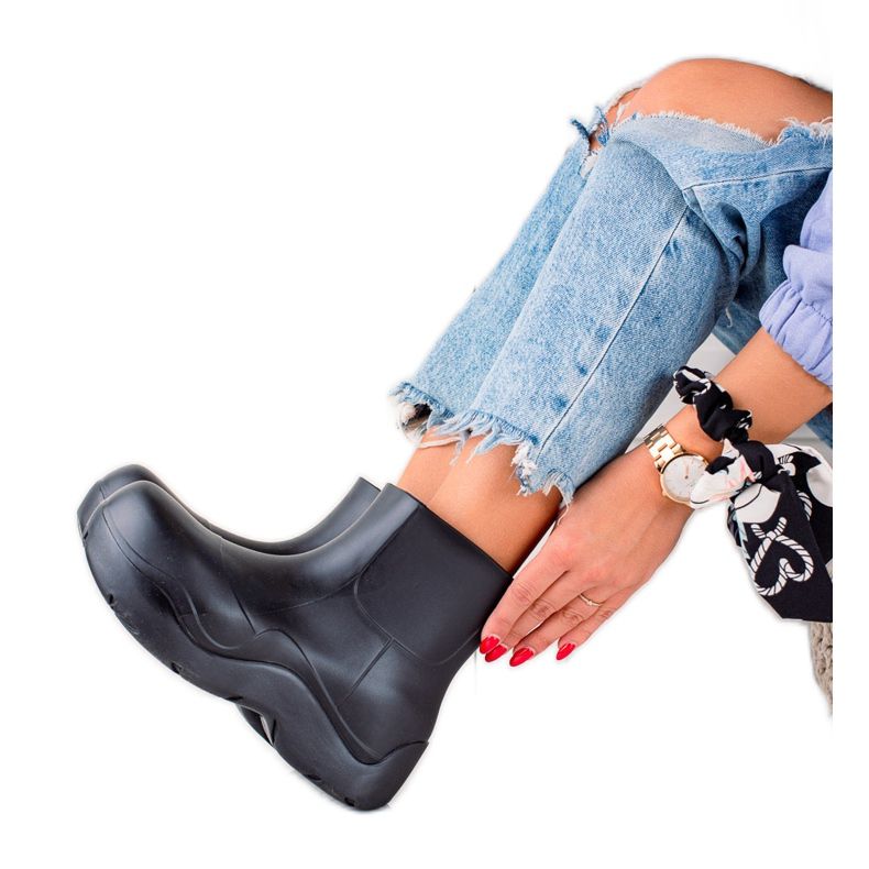 TRENDI Galoše na modnoj platformi crno