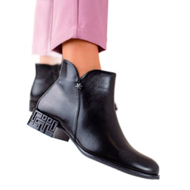 Čizme s ukrasnom petom Sergio Leone crna