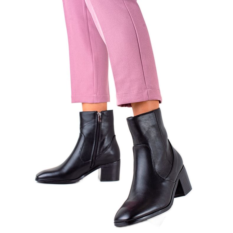 Renda Savijene gležnjače s visokom potpeticom crno