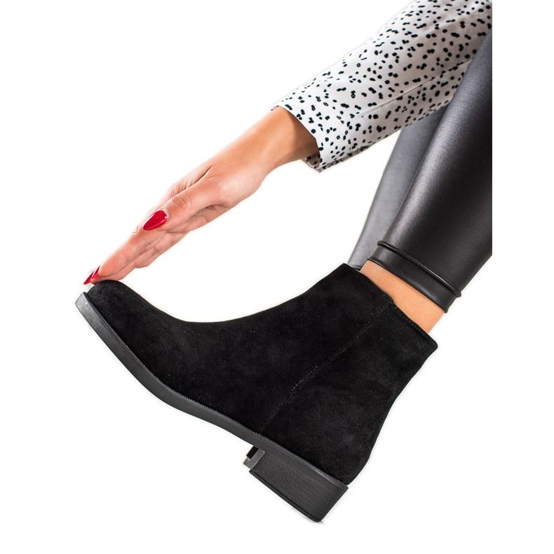 Mannika Klasične čizme od antilopa crno