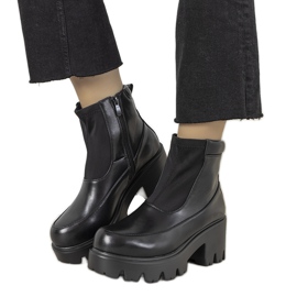 Crne čizme na visokom potplatu Halette crna