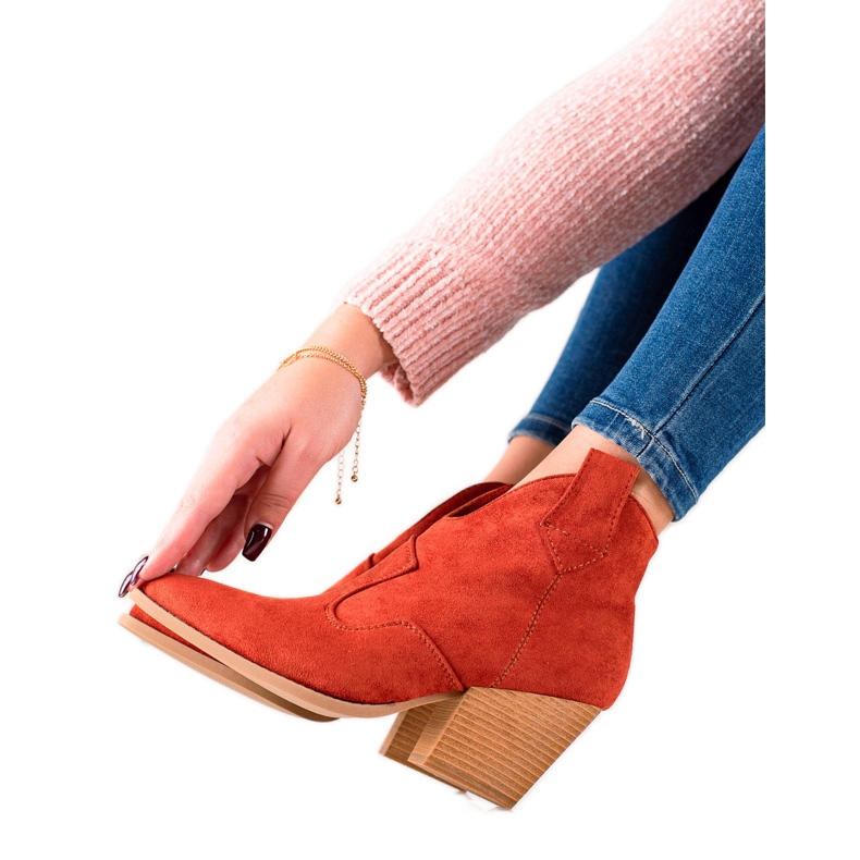 Lucky Shoes Crvene antilop kaubojske čizme crvena