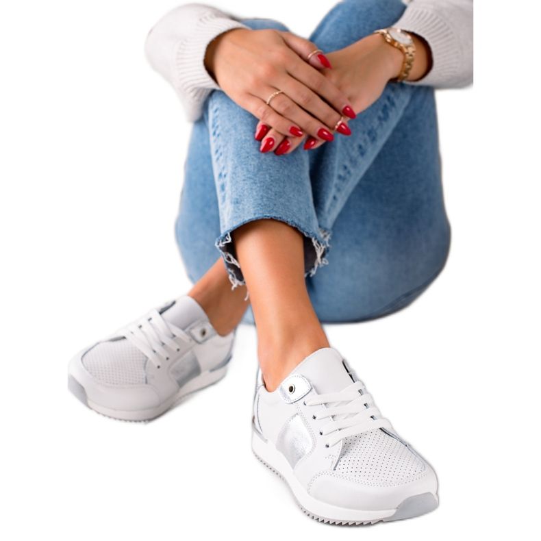 Bijele kožne tenisice VINCEZA bijela